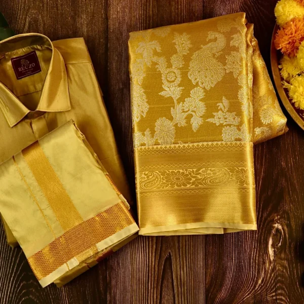 Grand wedding couple combo - jari gold