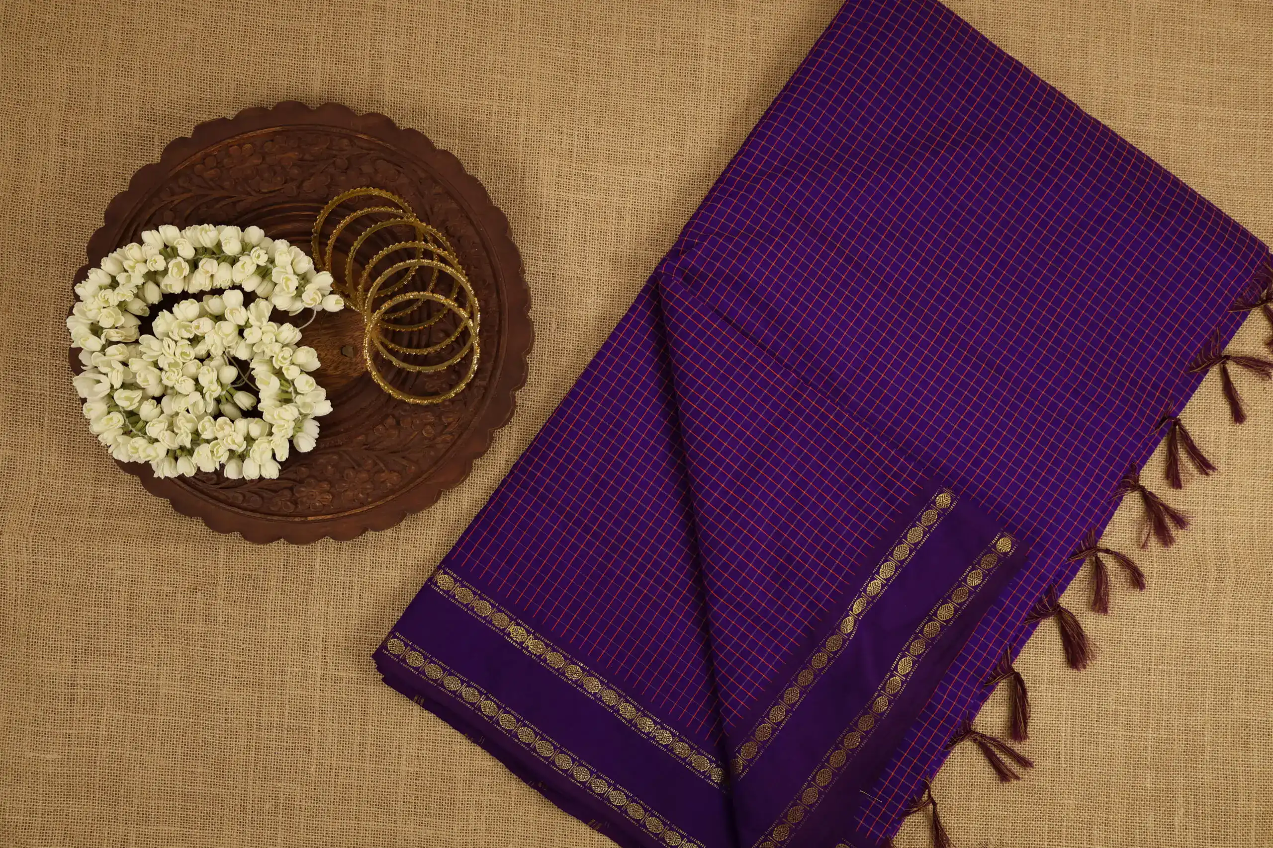 Mangalyam checked cotton