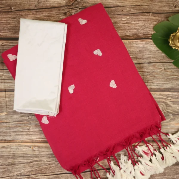 Love khadi cotton - ruby blush