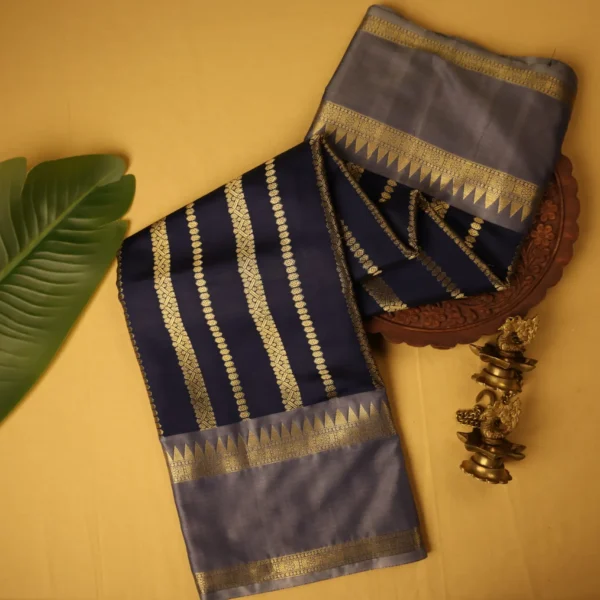 katan soft silk - navy blue