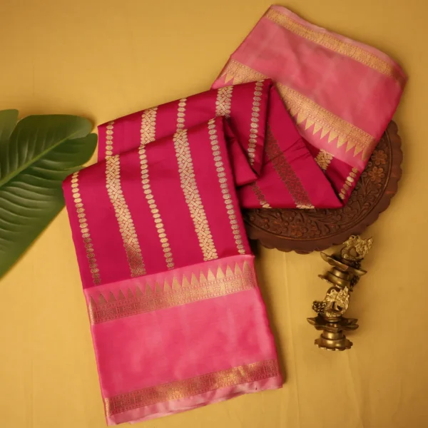 katan soft silk - rani pink