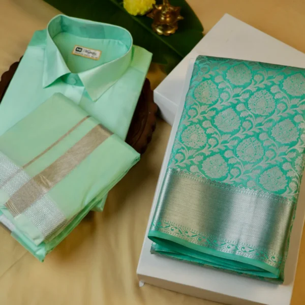 Silver couple combo - mint pearl