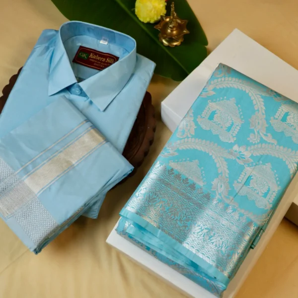 Silver couple combo - Sky Blue