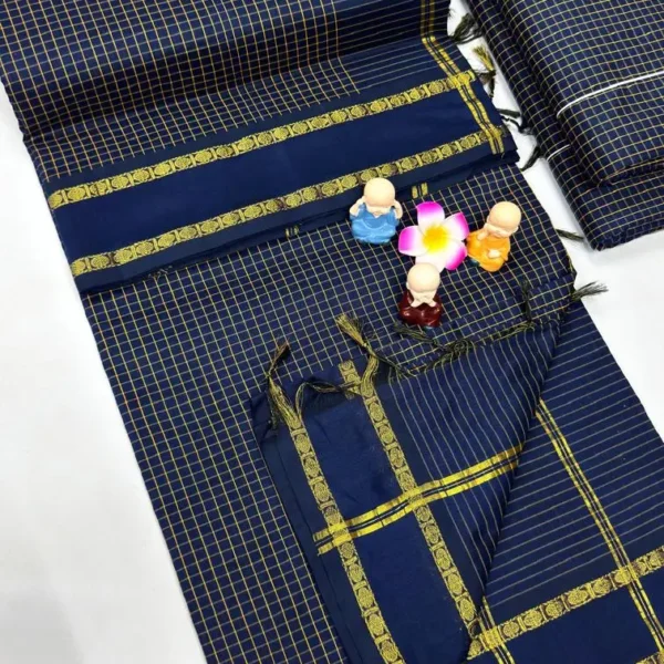 Mangalyam checked cotton