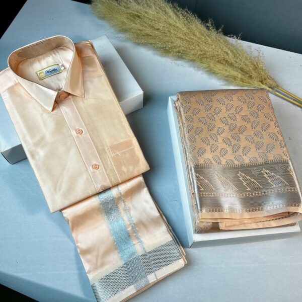 Silver couple combo - coral