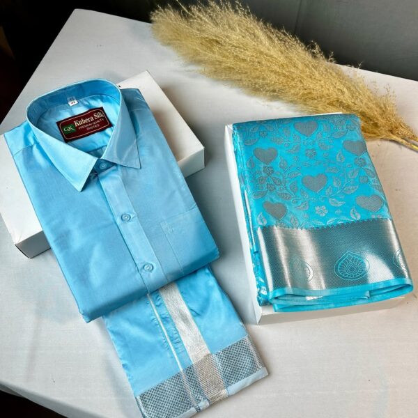 Silver couple combo - Sky Blue