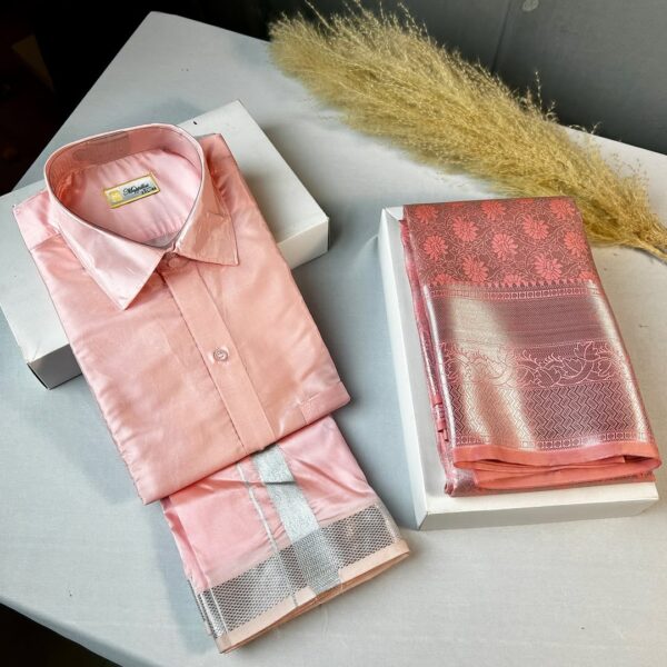 Silver couple combo - patel pink