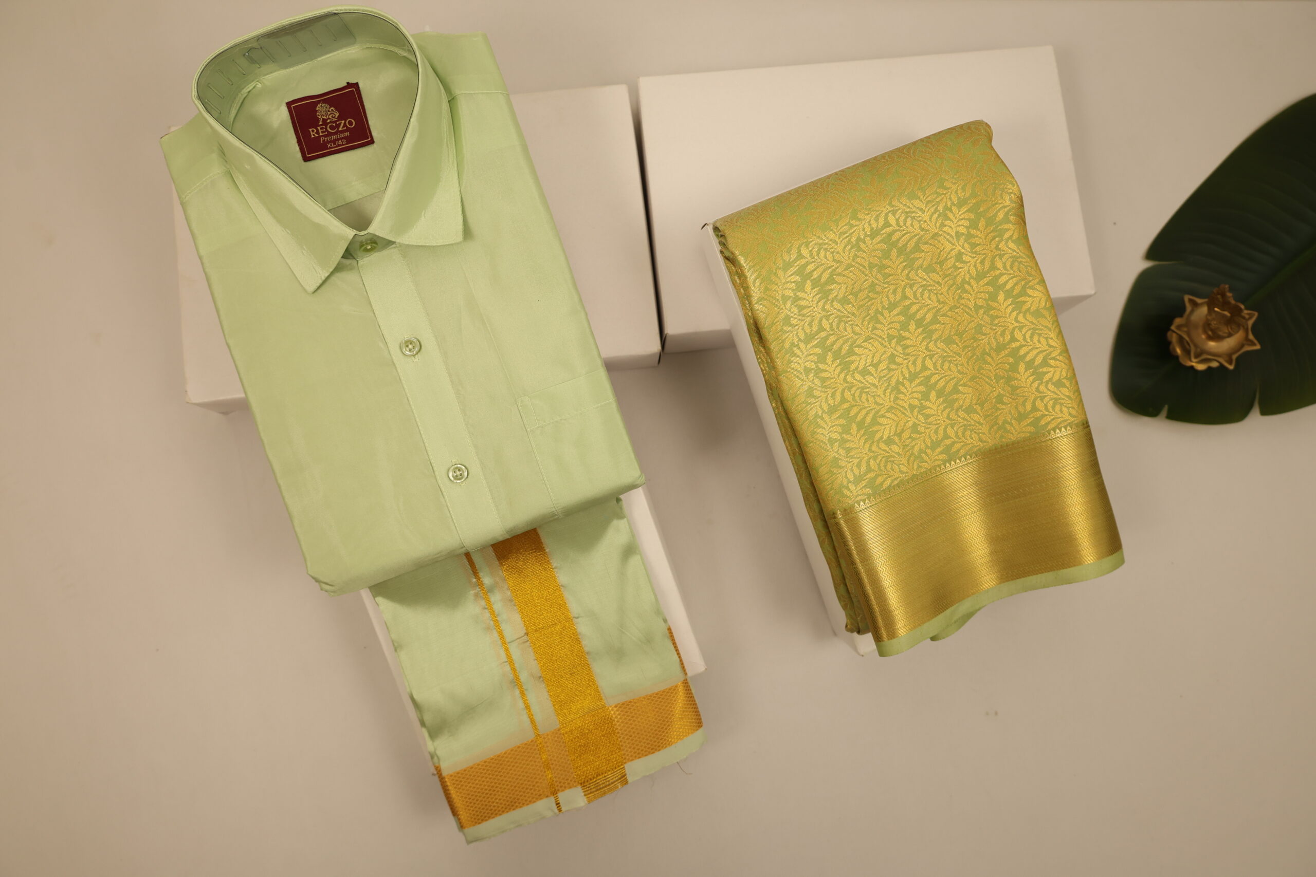 Golden zari couple combo