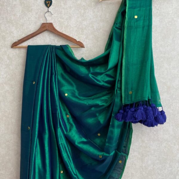 Dual tone Khadi Tissue Gini work