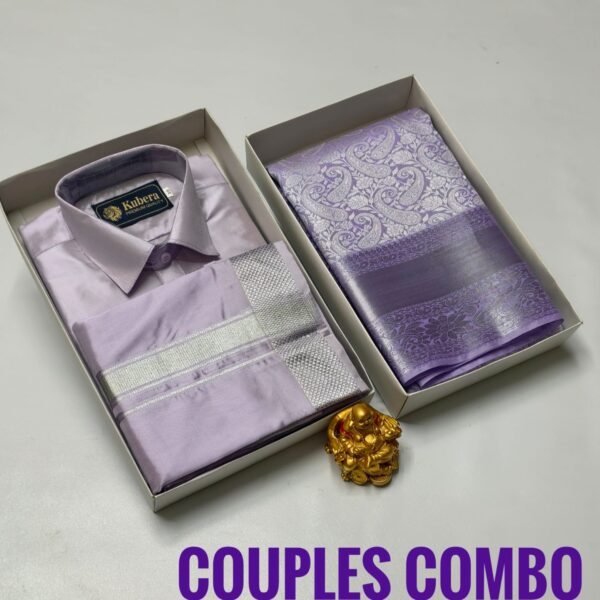 Silver zari couple combo