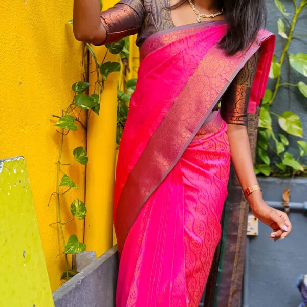 Poondhamil silk sarees - pink