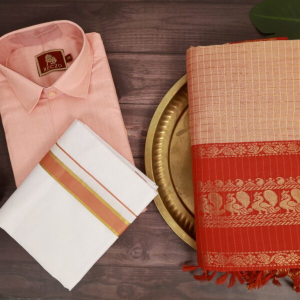 Traditional couple combo T505 - Peach