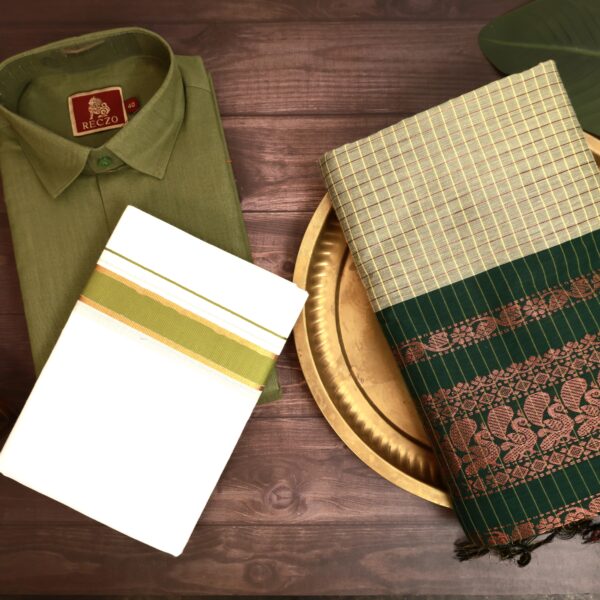 Traditional couple combo T505 - olive green