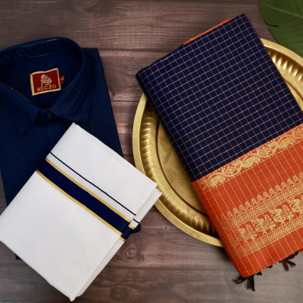 Traditional couple combo T505 - navy blue