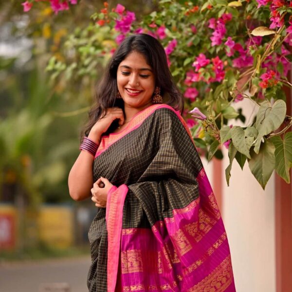 Checked Kalyani cotton