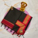 Checked Kalyani cotton - black