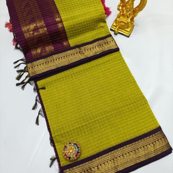 Checked Kalyani cotton - florence with magenta