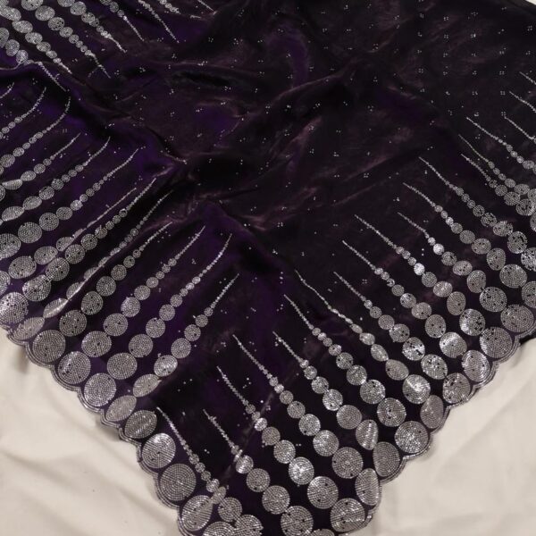 Fendy satin saree F405 - wine